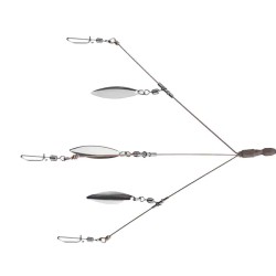 Diamond Baits 4.5 3-Arm Umbrella Rig w/Nickel Blades Diamond Baits 4.5 3-Arm Umbrella Rig w/Nickel Blades