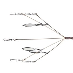 Diamond Baits 4.5 Frenzy Rig 5-Arm Umbrella Rig w/ 4 Nickel Blades Diamond Baits 4.5 Frenzy Rig 5-Arm Umbrella Rig w/ 4 Nickel Blades