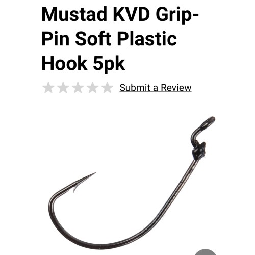 Mustad KVD Grip Pin Soft Plastic Hooks - 5 Pack Mustad KVD Grip Pin Soft Plastic Hooks - 5 Pack